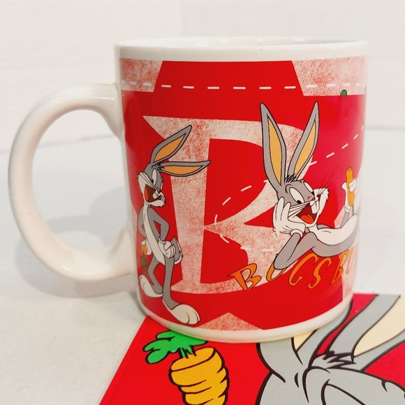 Vtg 1997 Bugs Bunny Star Mug and Personal-sized Mat- Applause - Picture 2 of 6